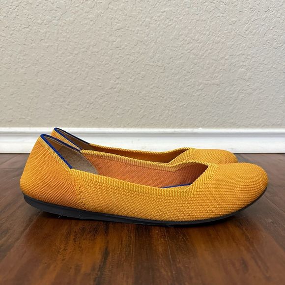 ROTHY'S The Flat in Lemon Drop Ballet Flats Round Toe Slip On RETIRED - Picture 1 of 15